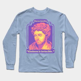 Marcus Aurelius Portrait and Quote Long Sleeve T-Shirt